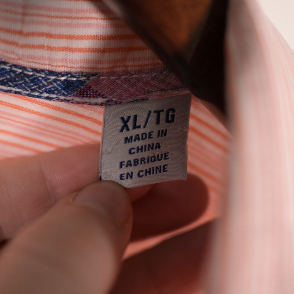 Tommy Bahama Mens XL $185. Linen Striped long sleeve **DAMAGE**-see note/pic - Picture 7 of 11